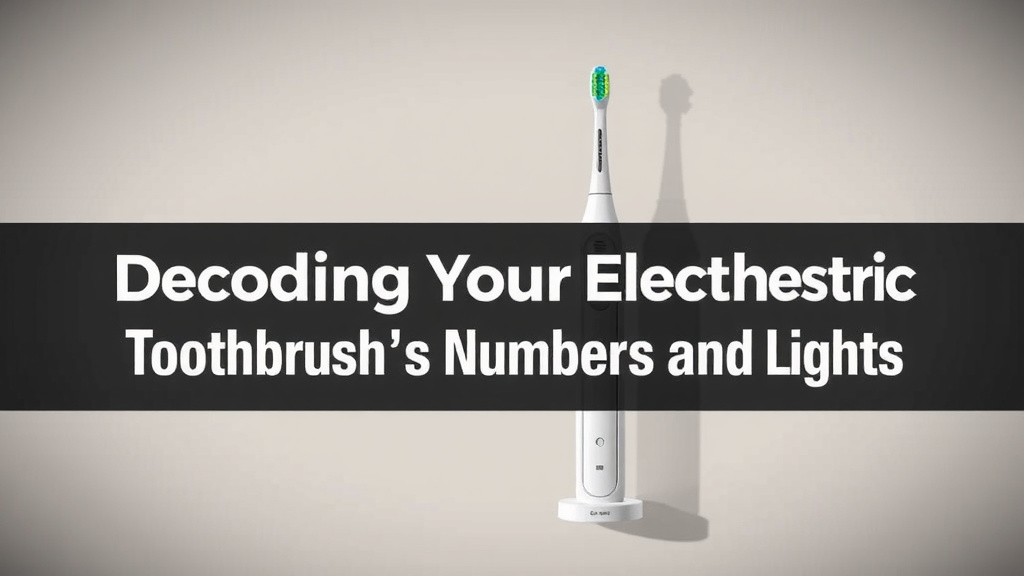 Decoding Your Electric Toothbrush's Numbers and Lights