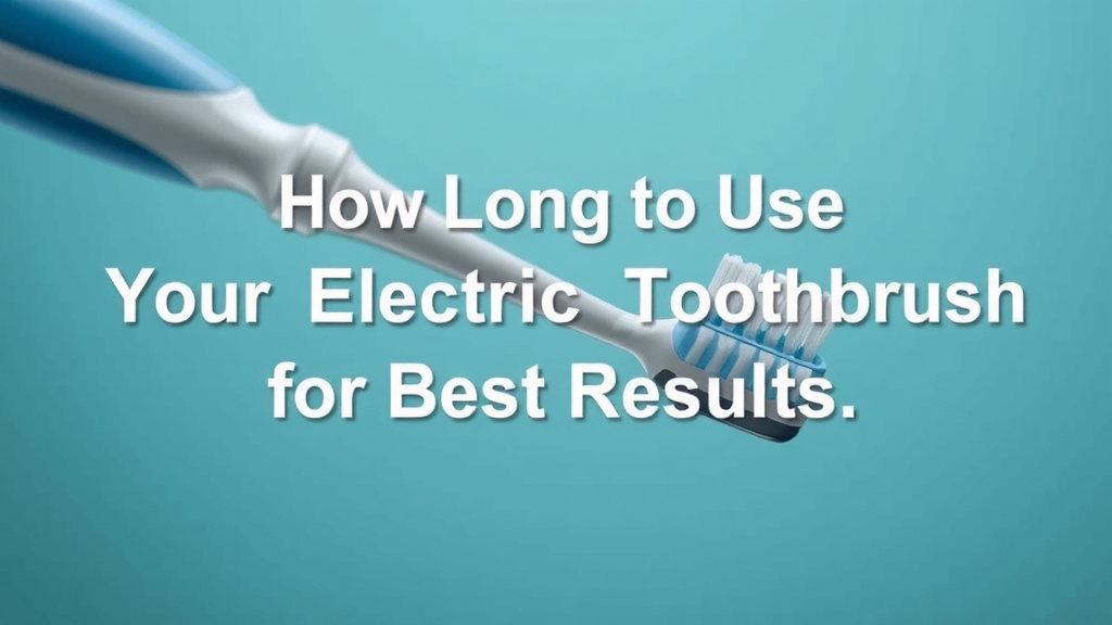 How Long to Use Your Electric Toothbrush for Best Results
