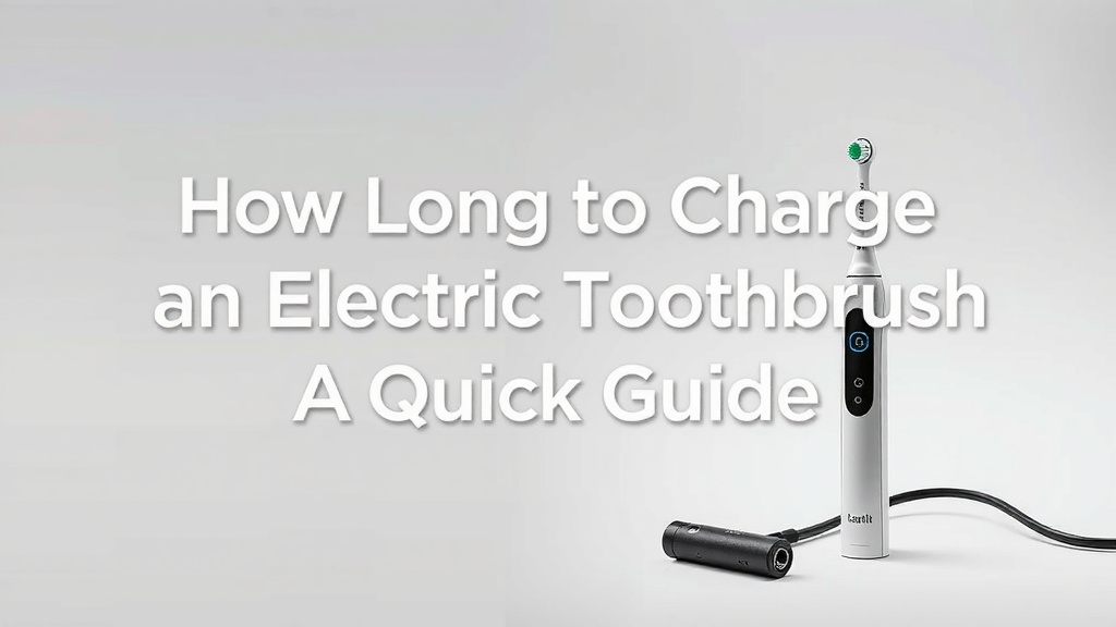 How Long to Charge Your Electric Toothbrush: A Quick Guide