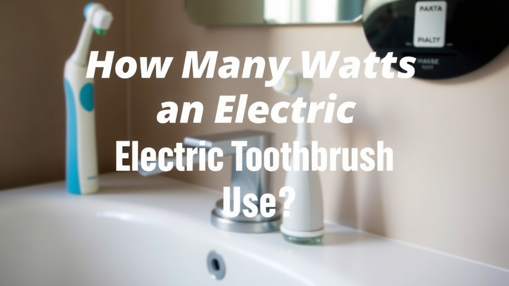 How Many Watts Does an Electric Toothbrush Use?