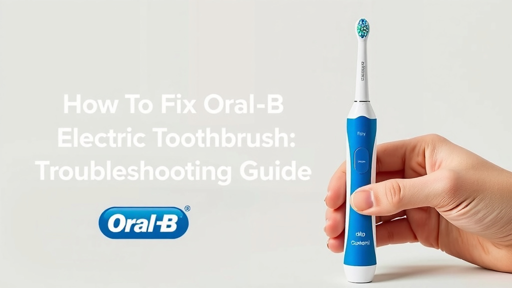 Fix Your Oral-B Electric Toothbrush: Troubleshooting Guide