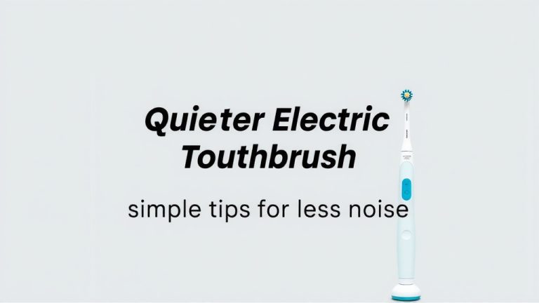 Quieter Electric Toothbrush: Simple Tips for Less Noise