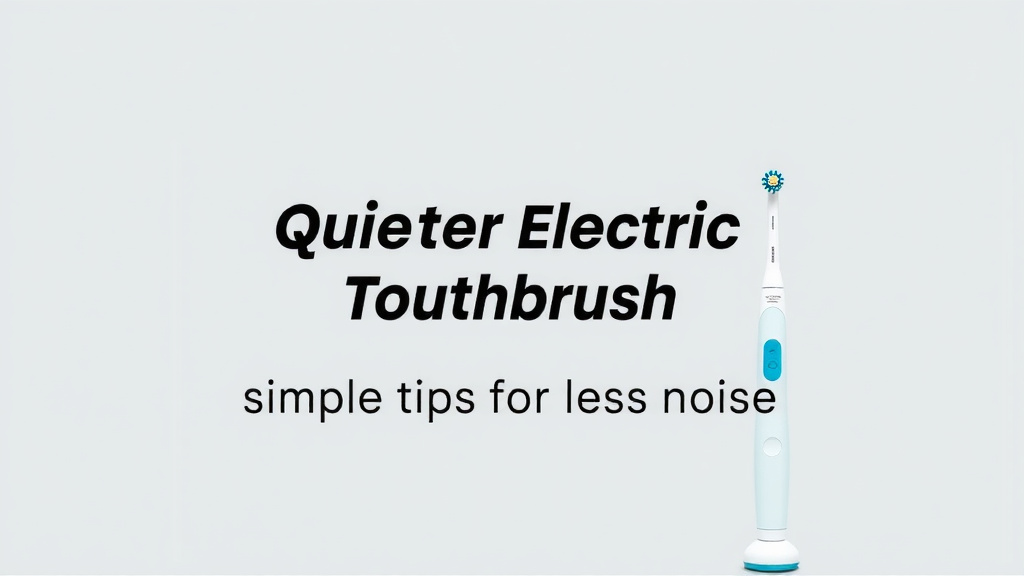 Quieter Electric Toothbrush: Simple Tips for Less Noise