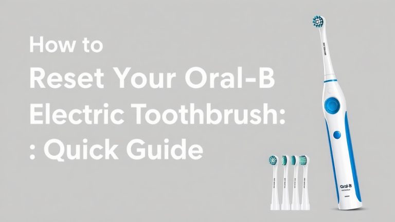 Reset Your Oral-B Electric Toothbrush: A Quick Guide