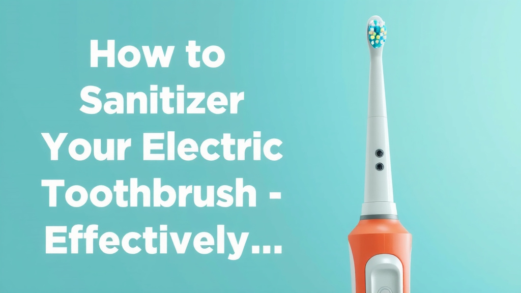 How to Sanitize Your Electric Toothbrush Effectively