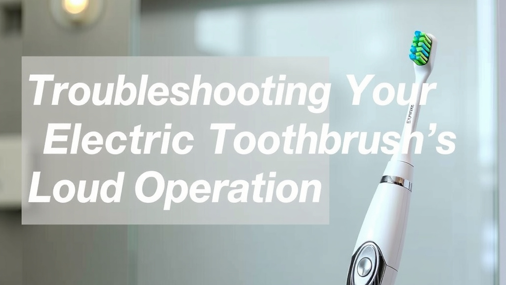 Troubleshooting Your Electric Toothbrush's Loud Operation