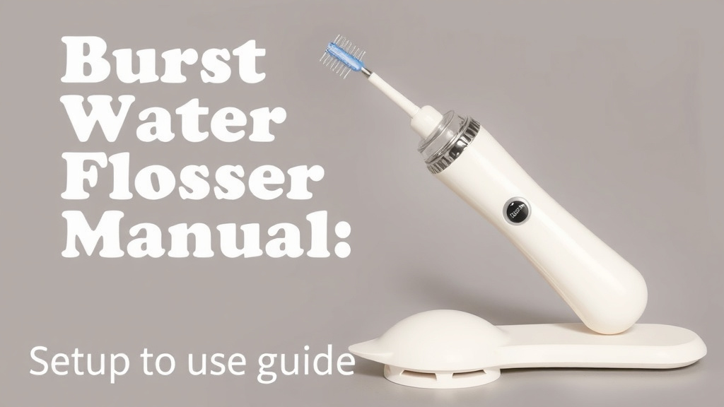 Burst Water Flosser Manual: Setup and Use Guide October 2026