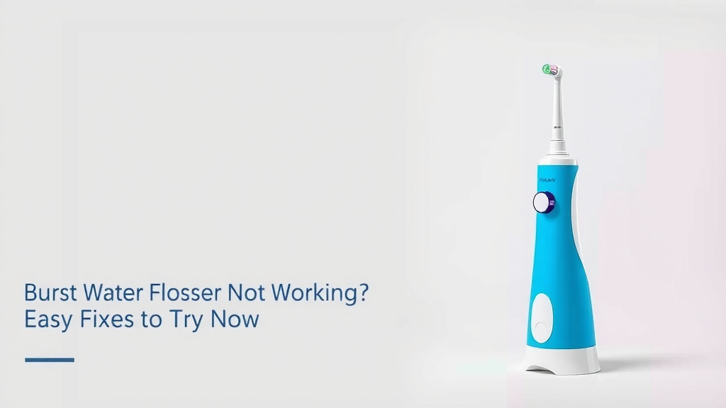 Burst Water Flosser Not Working? Easy Fixes to Try Now